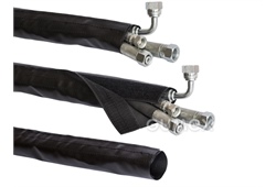 Schutzhülse TEXWRAP mit Klettverschluss, 75mm, Nylon beschichtet PU, +180°C, black, 